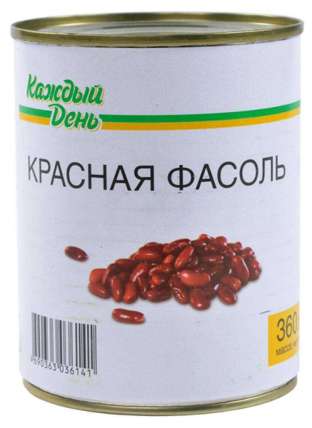 Фасоль красная «Каждый День» в собственном соку, 360 г